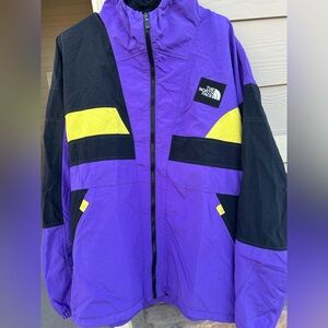 RARE! VIntage 90s THE NORTH FACE (Made in USA) Colorblock Full Zip Jacket XL